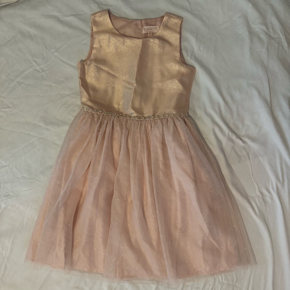 Biscotti Gold and Pink Sparkle Dress